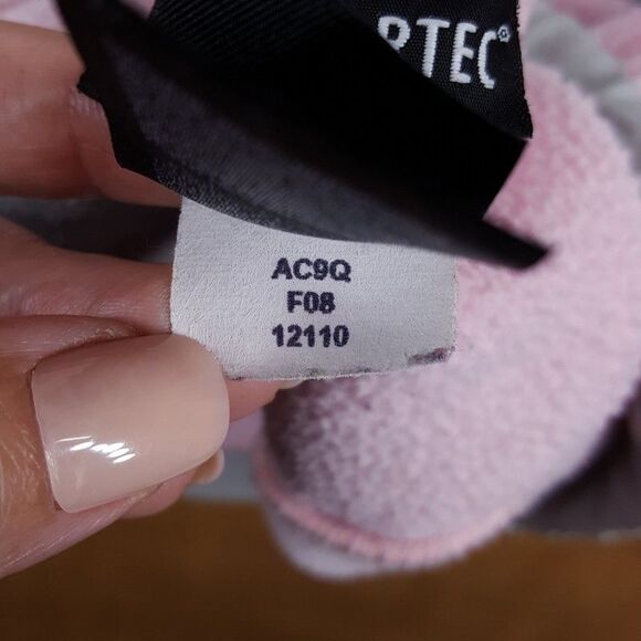 THE NORTH FACE Jacket Girls XL Pink Gray Zip Up Denali Fleece Polartec - Picture 8 of 11